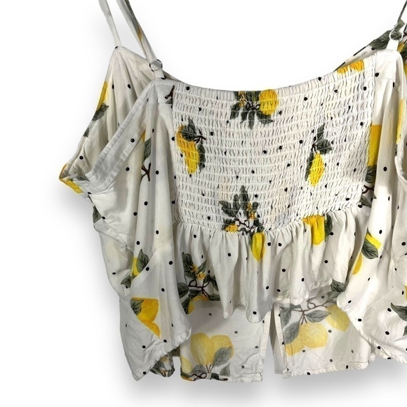 4 for $20 SALE! Forever 21 Lemon Print Cropped Sweetheart Neckline Cami, Size 3X - Picture 9 of 10